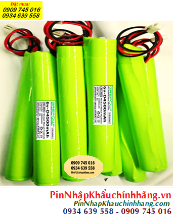 Pin sạc 6v-D4500mAh, Pin sạc NiMh 6v-D4500mAh, Pin GREPOW 6v-D4500mAh chính hãng